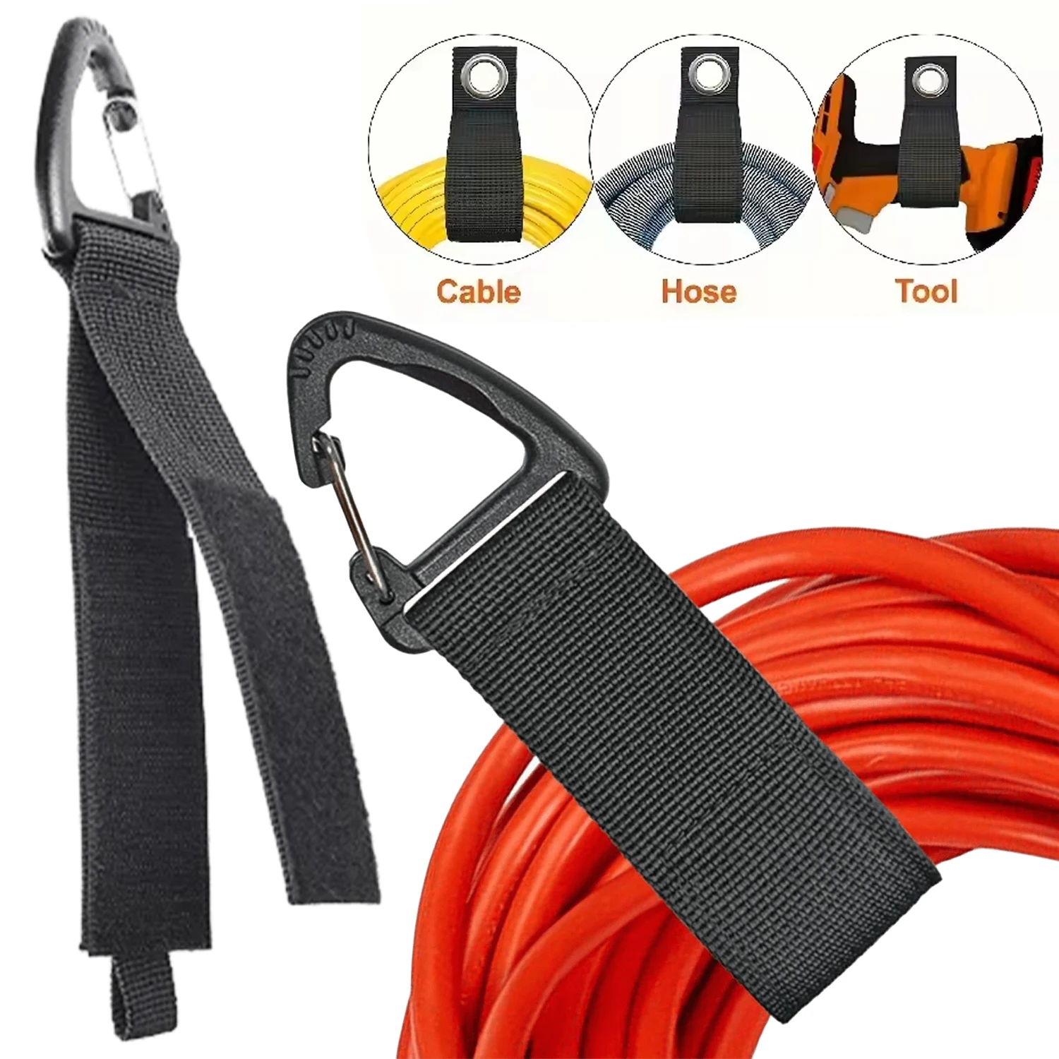 Cable Velcro Strap - Alça de armazenamento de ferramentas resistente,