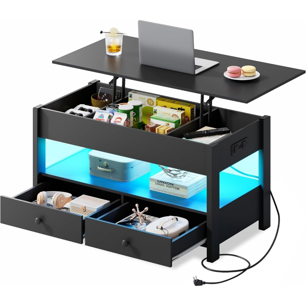 Desk Drawer Unit - Mesa de Café WLIVE Preta com