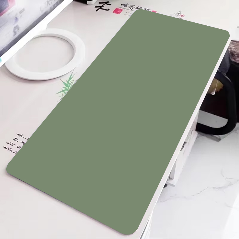Desk Setup Blue - Sólido verde gaming mousepad grande simples