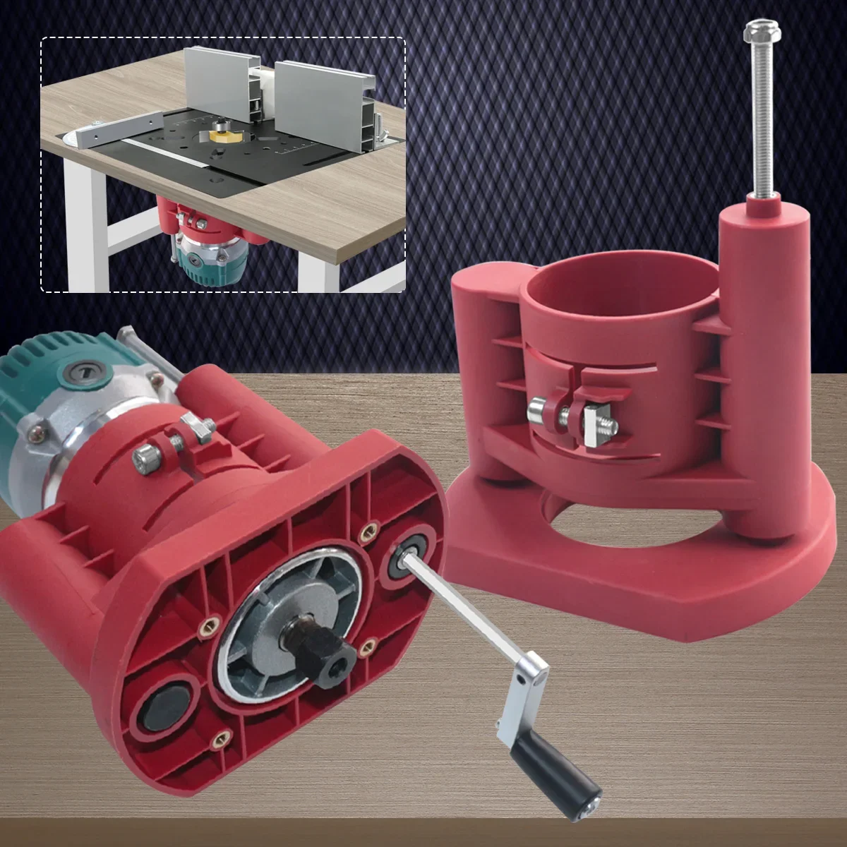 Desk Setup Pegboard - Elevador de roteador de precisão -