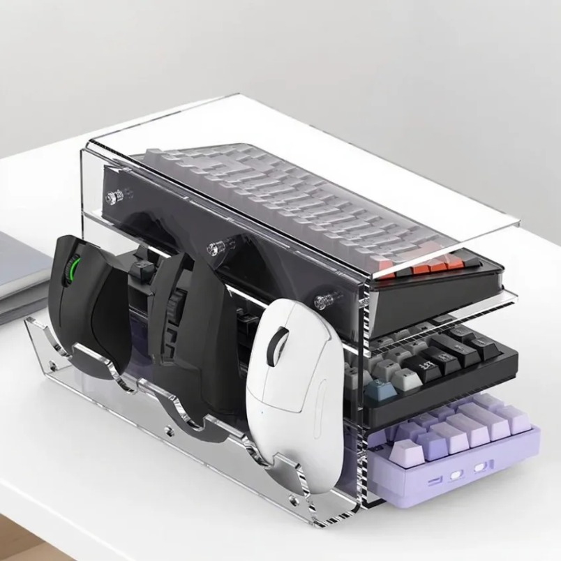 Desk Setup Pegboard - Suporte para Teclado de 3 Níveis