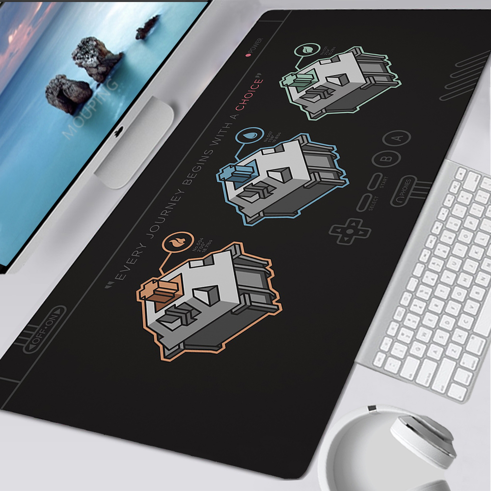 Desk Setup Black And White - Mouse pad preto e branco para