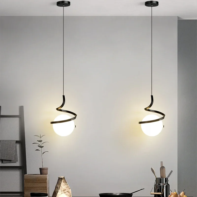 Desk Setup White - Luminária Pendente LED Nórdica para Quarto,