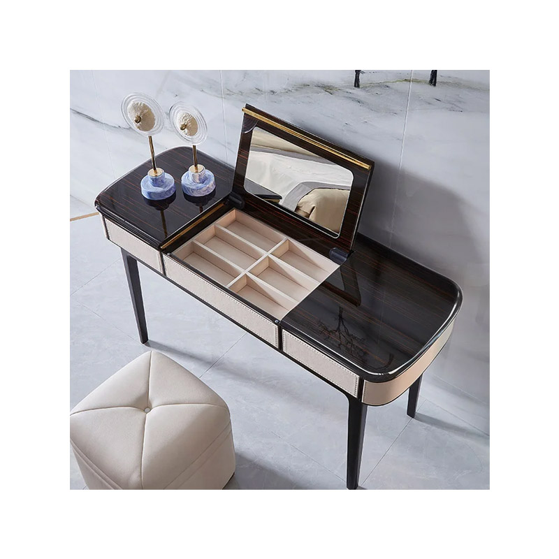 Desk Vanity Setup - Moderno luxo compõem cômoda de madeira