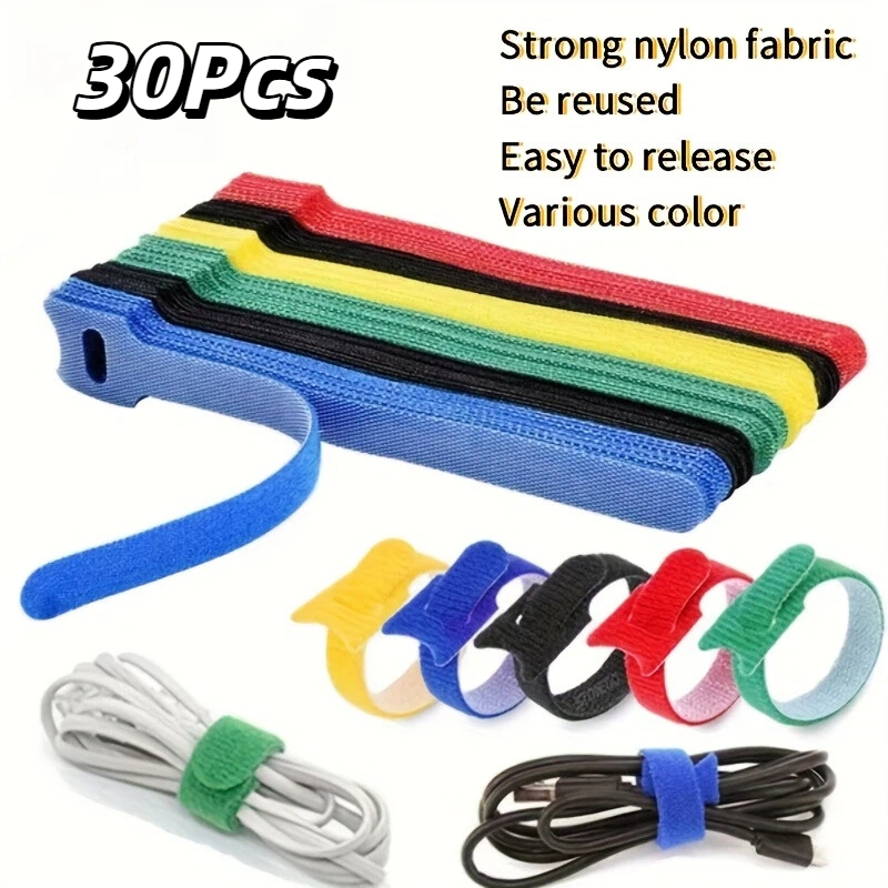 Cable Velcro Strap - 30 Peças de Fitas de Velcro