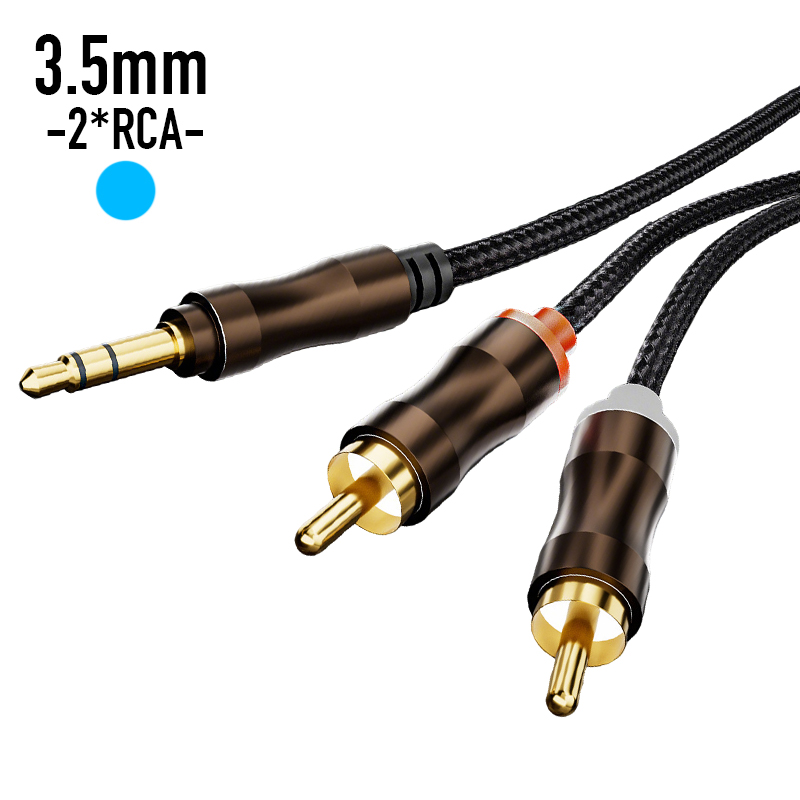 Desk Hifi Setup - Cabo de Áudio Auxiliar RCA para