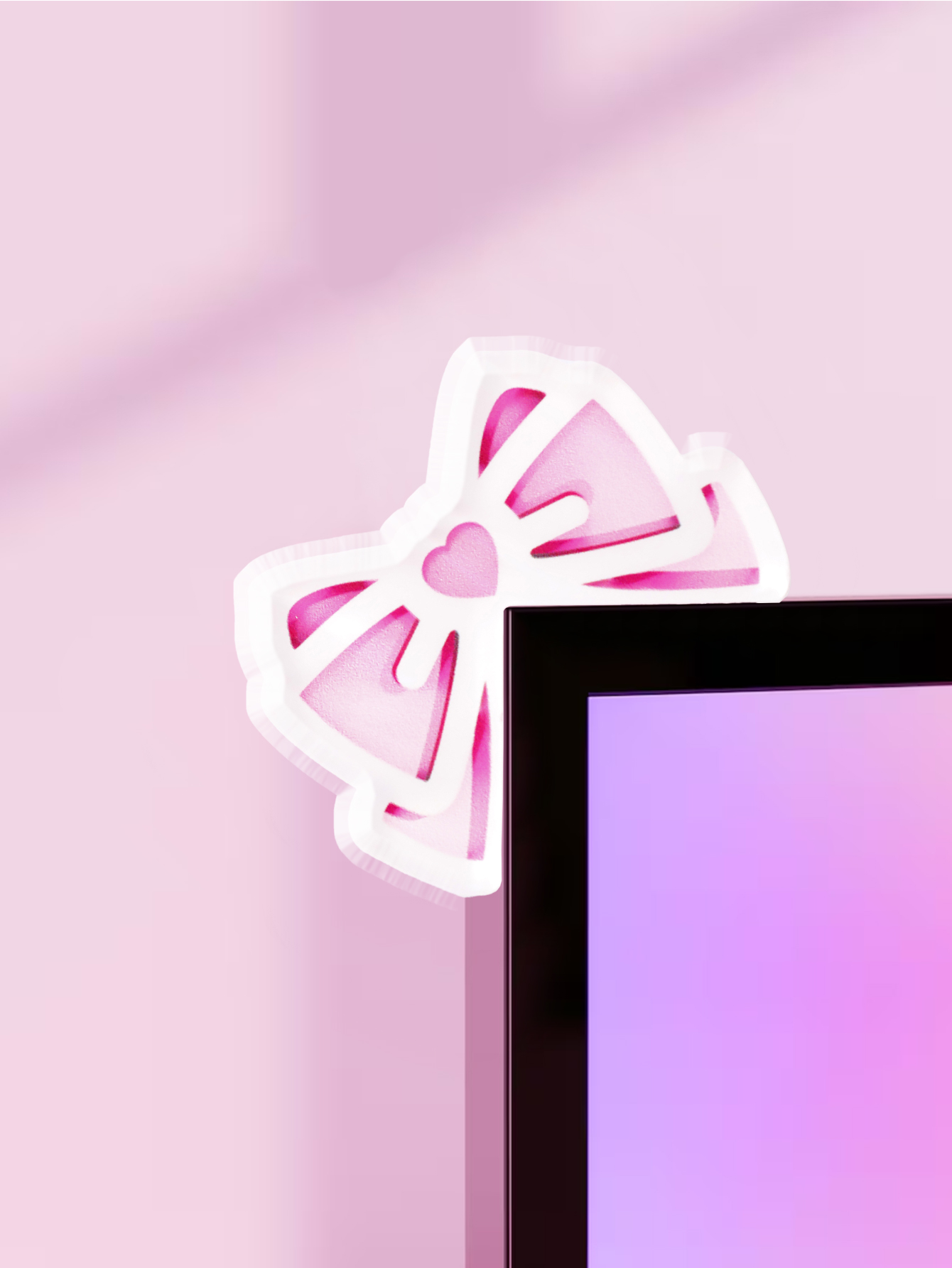 Desk Setup Pegboard - Kawaii arco monitor decoração rosa acrílico