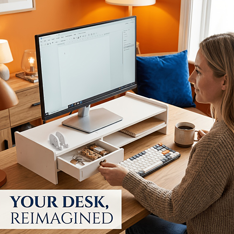 Suporte Minimalista Branco de  - Desk Setup White avaliação e preço