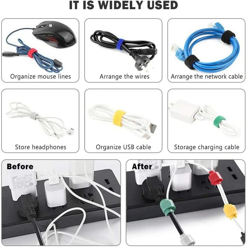 1/2/3 Peças Organizador de Cab - Cable Velcro Strap avaliação e preço