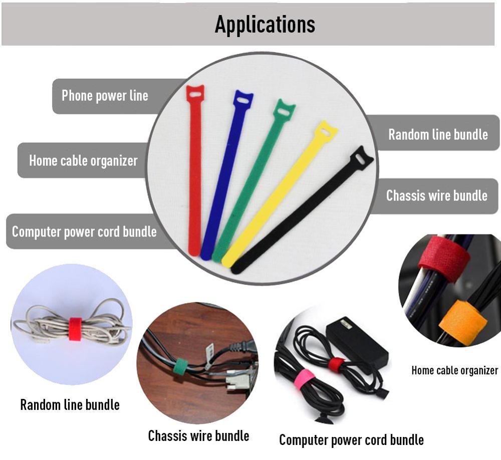 50 peças 12*150-300mm fio de a - Cable Velcro Strap avaliação e preço