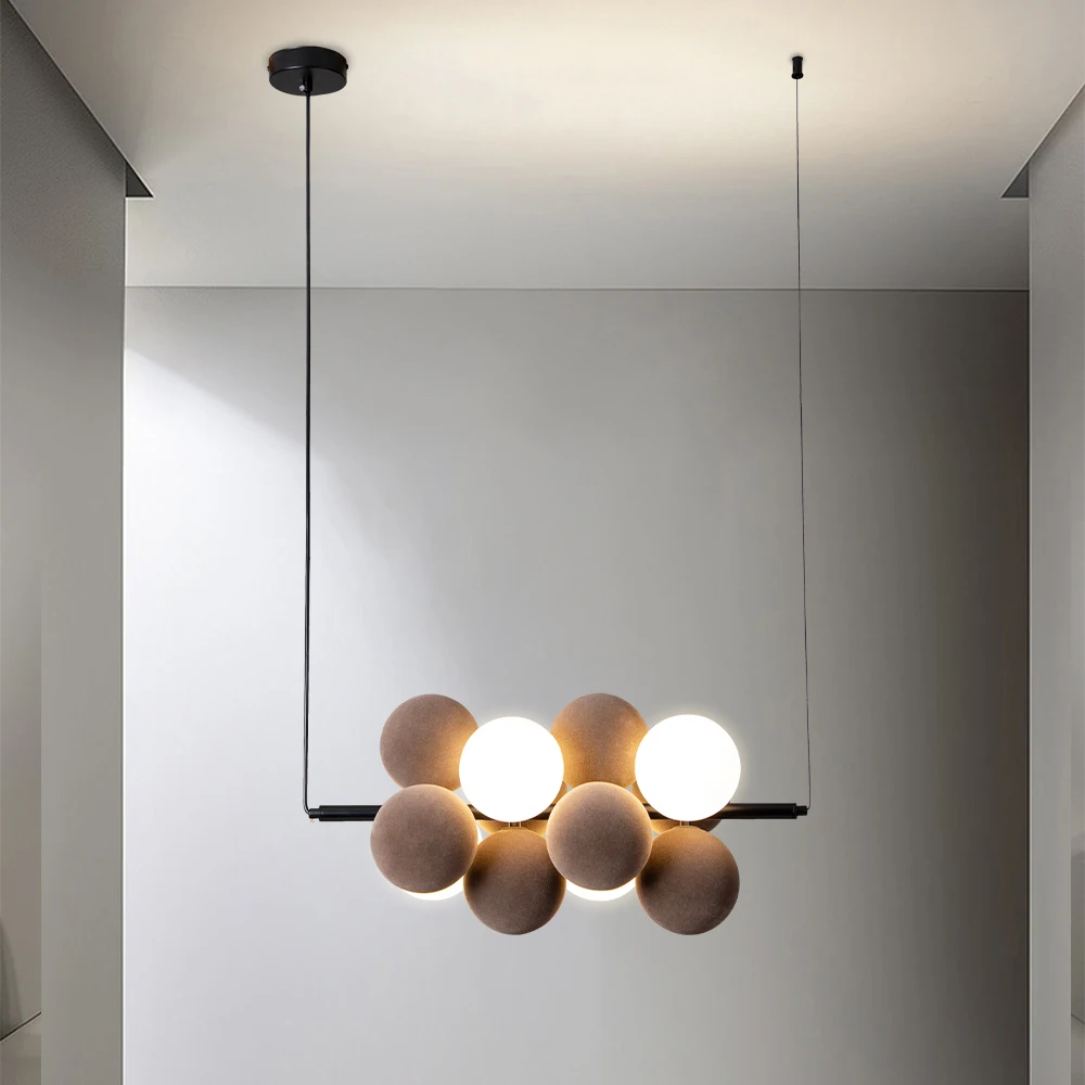 Pós-moderno arte led lustre bo - Desk Setup White avaliação e preço