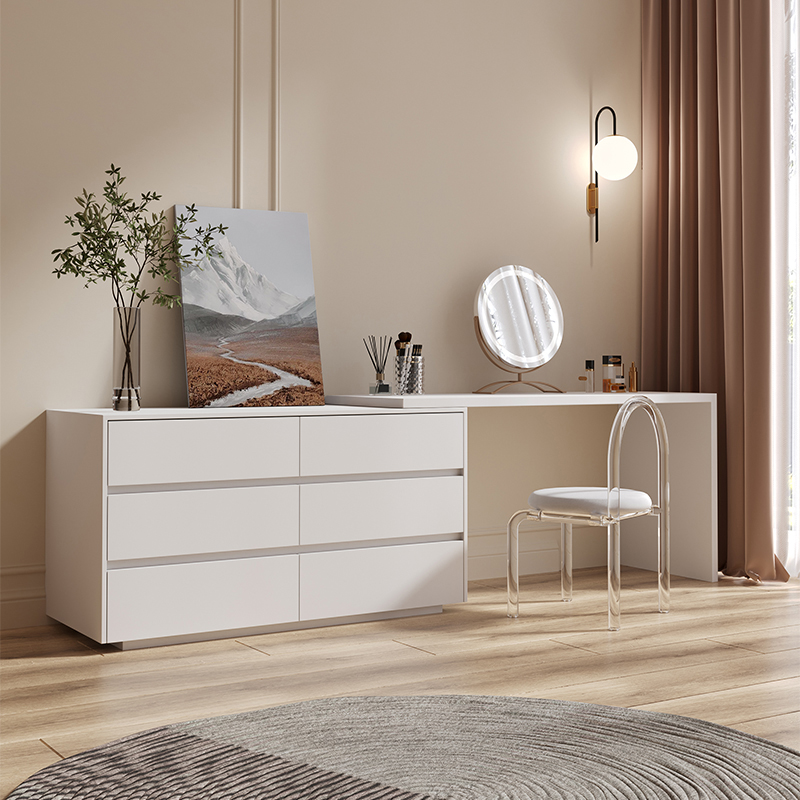 Cômoda, multiuso plana em form - Desk Vanity Setup avaliação e preço