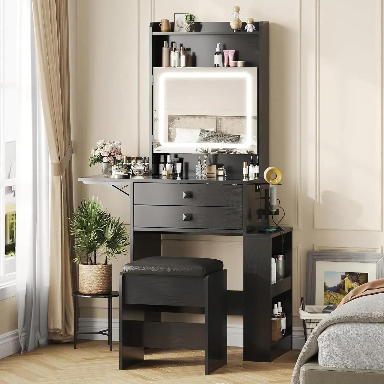 Pequena Mesa de Maquiagem, Esp - Desk Vanity Setup avaliação e preço