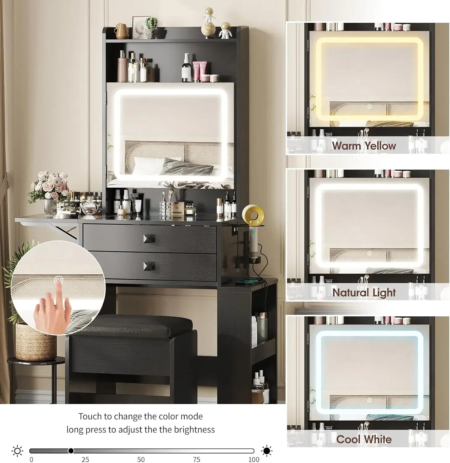 Pequena Mesa de Maquiagem, Esp - Desk Vanity Setup avaliação e preço