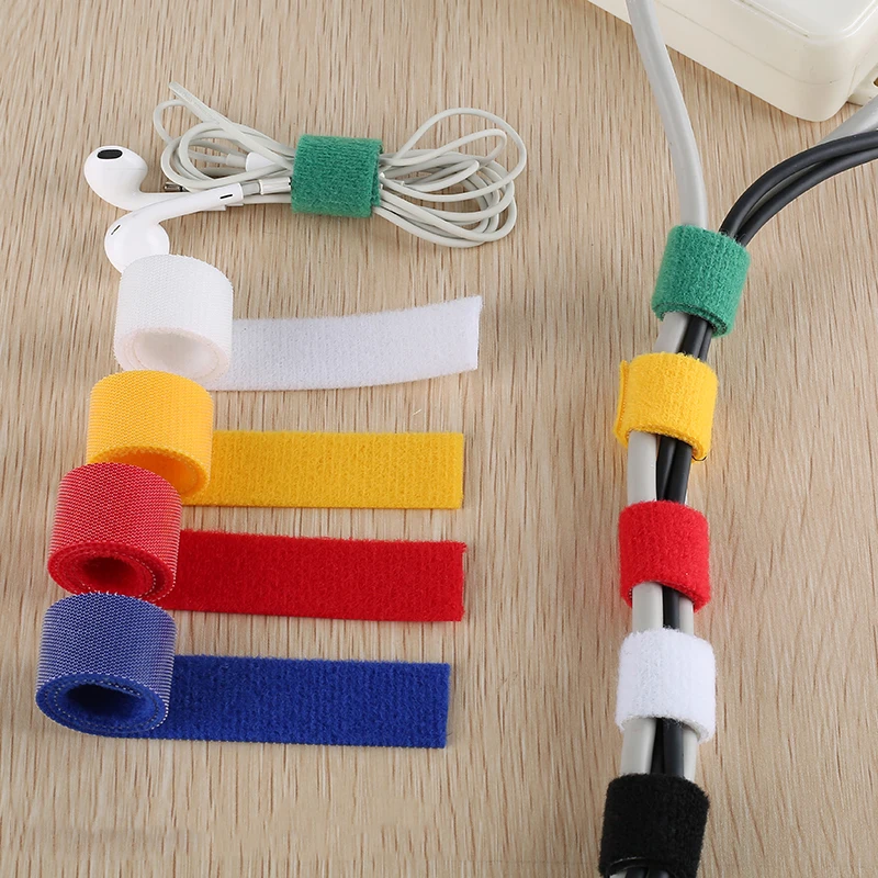 5m diy reutilizável cabo de ná - Cable Velcro Strap avaliação e preço