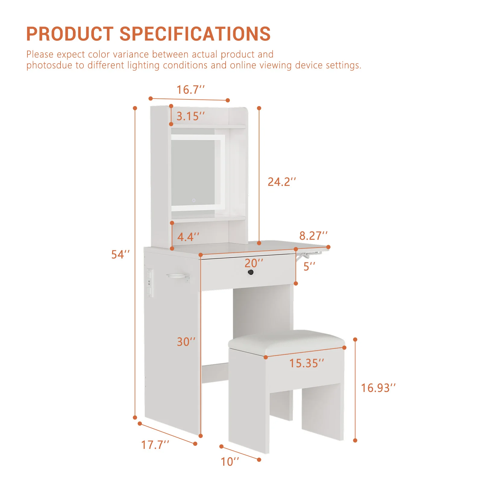 # Mesa de maquiagem com gaveta - Desk Vanity Setup avaliação e preço